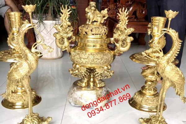 Bộ lư đồng ngũ sự 4D của đại phát