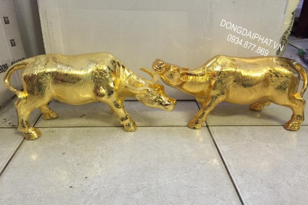 Bán tượng trâu bằng đồng mạ vàng