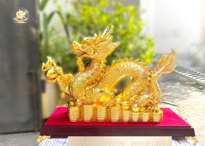 Tượng rồng dát vàng 24k uy tín