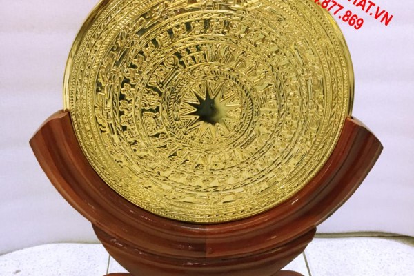 Địa chỉ bán mặt trống đồng đúc mạ vàng 24k