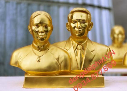 Tượng đồng chân dung dát vàng 24k