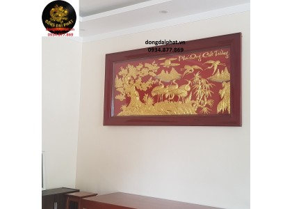  Bức tranh dát vàng phú quý cát tường