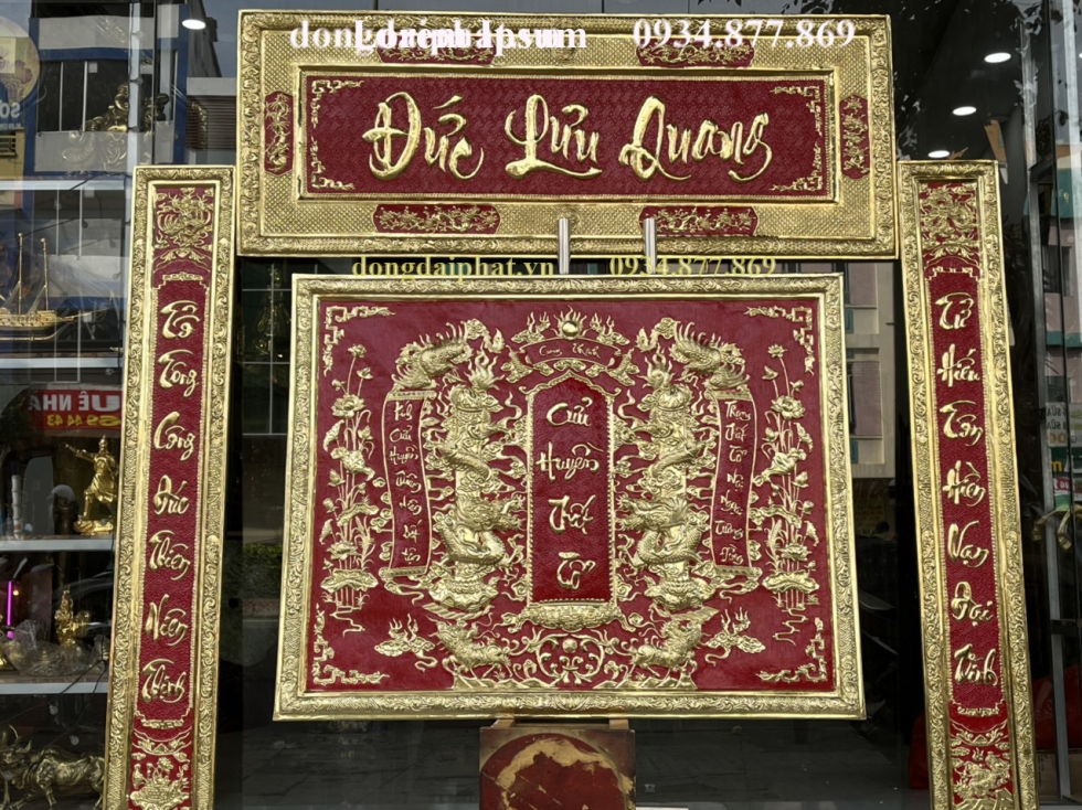 Bán đại tự bằng đồng thờ cửu huyền thất tổ