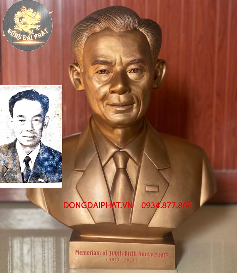 Mẫu tượng chân dung cao 50 cm Hoàn thiện mẫu tượng chân dung bằng đồng
