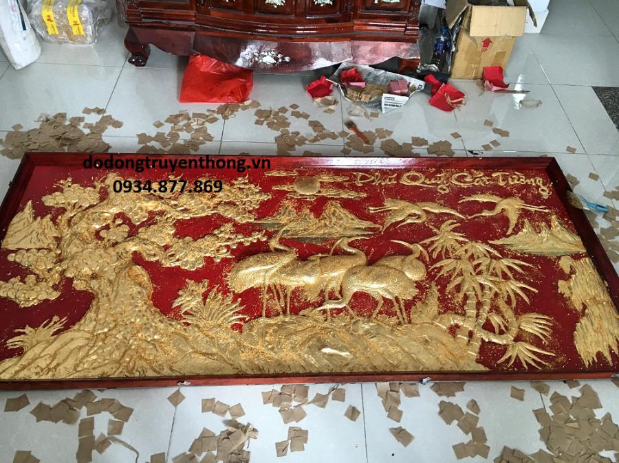Tranh dán lá vàng 24k